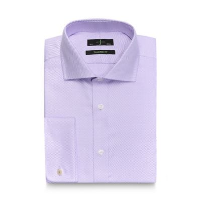 J by Jasper Conran Designer lilac heavy zigzag tailored shirt